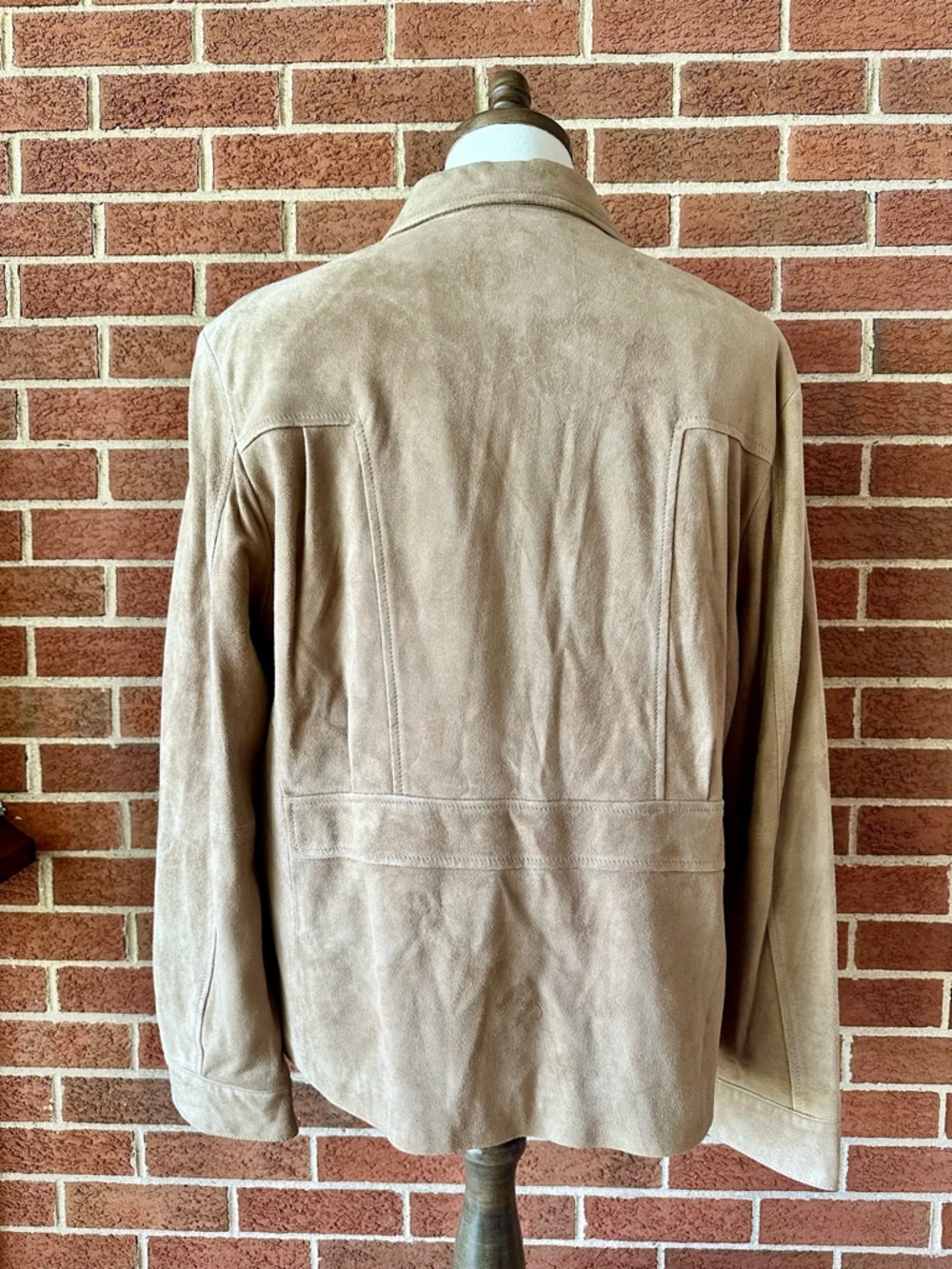 Cole Haan Beige Field Jacket Zip Closure Flap Pockets Heavyweight Men's L - Picture 6 of 11